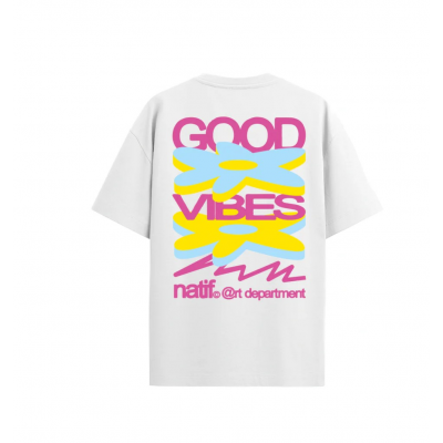 NATIF - T-SHIRT LOOSE GOOD VIBES ART DPT