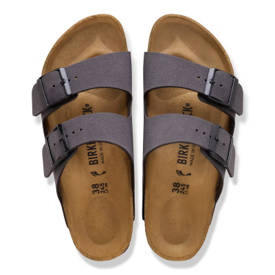 BIRKENSTOCK - ARIZONA BFBC VELVET GRAY/BLACK BUCKLES