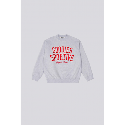GOODIES SPORTIVE - BASEBALL GREY CREWNECK