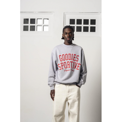GOODIES SPORTIVE - BASEBALL GREY CREWNECK