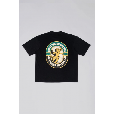 GOODIES SPORTIVE - SOPHISTICATED AIRLINES BLACK TEE