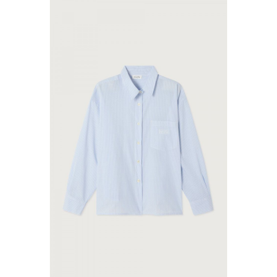 AMERICAN VINTAGE - CHEMISE AMPLE ML COL BOUTONNE RAYEE