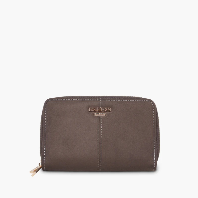 LOLLIPOPS - SHIRLEY DOUBLE ZIP WALLET M MARRON