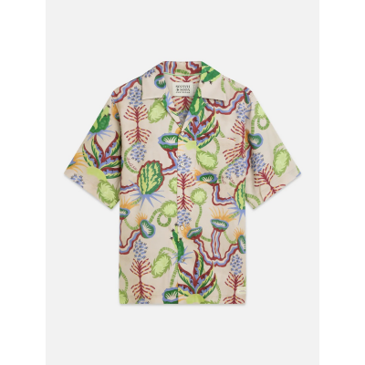 SCOTCH AND SODA - PRINTED TENCEL RELAXEDFIT SHORTSLEEVED SHIRT