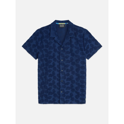 SCOTCH AND SODA - TERRY JACQUARD REGULARFIT SHORTSLEEVED SHIRT