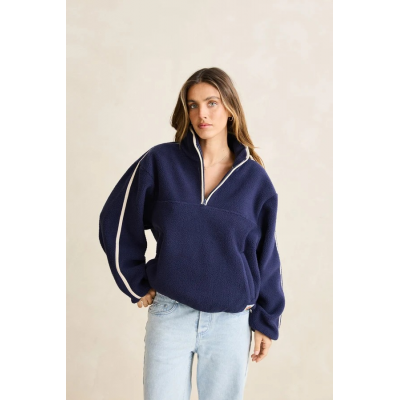 RHYTHM - CAMP HALF ZIP SHERPA PULLOVER
