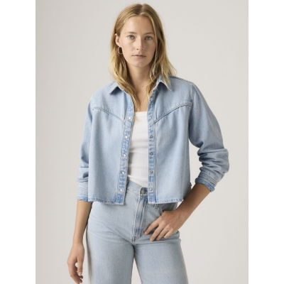 LEVIS - LOGAN TENCEL SHACKET TENCEL BLASTED STON