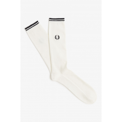 FRED PERRY - TIPPED SOCKS - SNOW WHITE