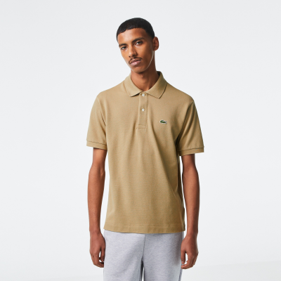 LACOSTE - SHORT SLEEVED RIBBED COLLAR SHIRT - LION