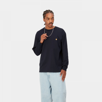 CARHARTT WIP - L/S CHASE T-SHIRT - MARINE
