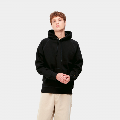 CARHARTT WIP - HOODED CHASE SWEAT - BLACK / GOLD