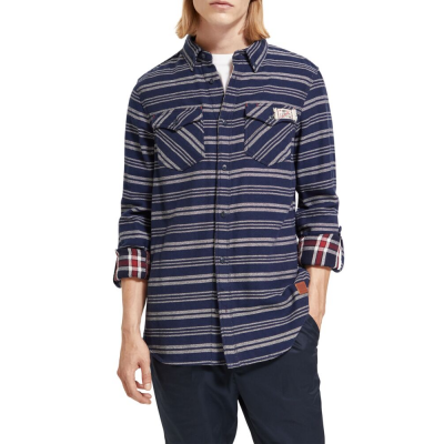 SCOTCH AND SODA - ARCHIVE DOUBLE FACE TWILL CHECK