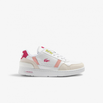 LACOSTE - T CLIP CONSTRATED - WHITE PINK