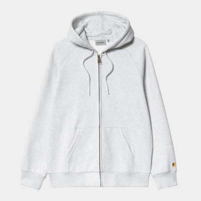 CARHARTT WIP - HOODED CHASE JACKET - ASH HEATHER / GOLD