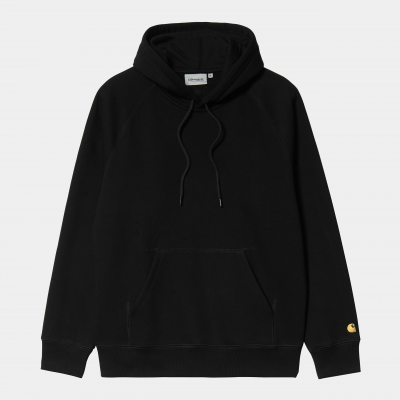 CARHARTT WIP - HOODED CHASE SWEAT - BLACK / GOLD