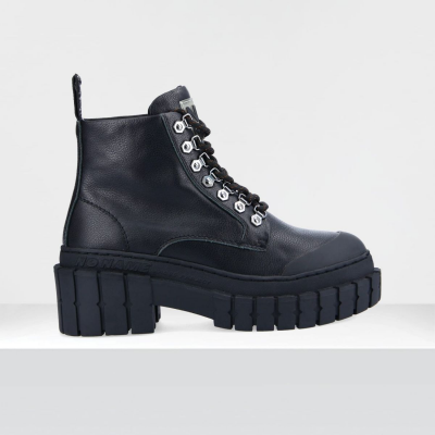 KROSS LOW BOOTS NAPPA GRAIN - NOIR