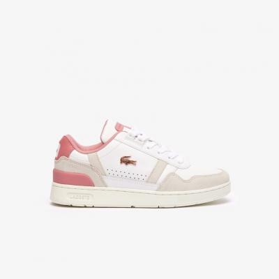 LACOSTE - T CLIP CONSTRATED - WHITE PINK