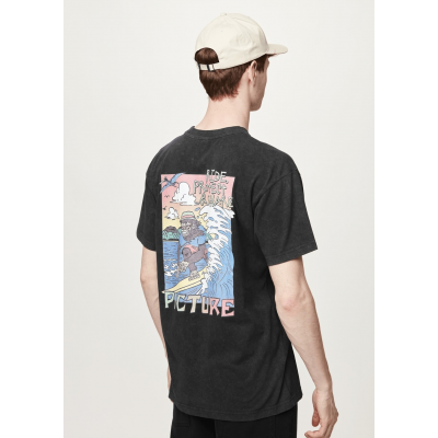 PICTURE - TSUNAMI TEE - BLACK WASHED
