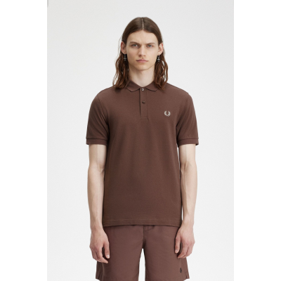 FRED PERRY - PLAIN FRED PERRY SHIRT - MARRON