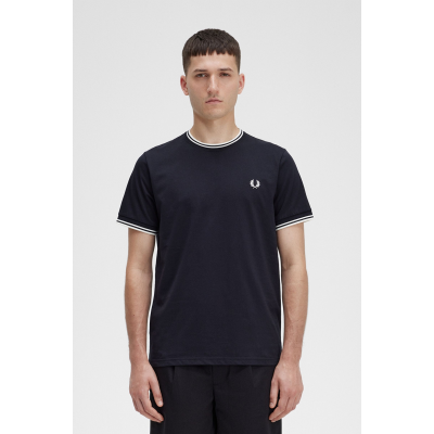 FRED PERRY - TWIN TIPPED T-SHIRT - NOIR