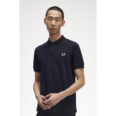 FRED PERRY - TWIN TIPPED FRED PERRY SHIRT - MARINE