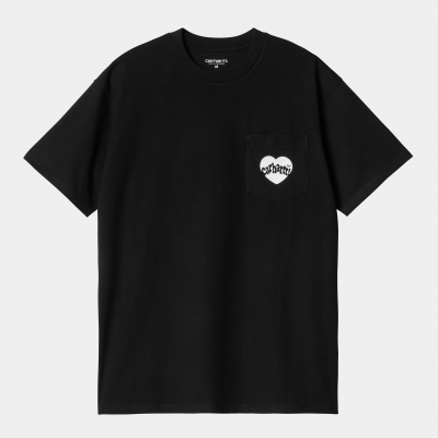 CARHARTT WIP - S/S AMOUR POCKET T-SHIRT - BLACK / WHITE