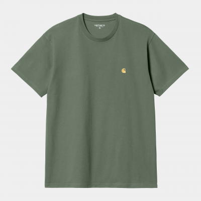 CARHARTT WIP - S/S CHASE T-SHIRT - DUCK GREEN / GOLD