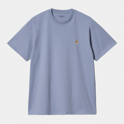 CARHARTT WIP - S/S CHASE T-SHIRT - CHARM BLUE / GOLD