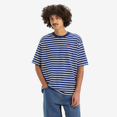 LEVIS - SKATE GRAPHIC BOX TEE - MARINE