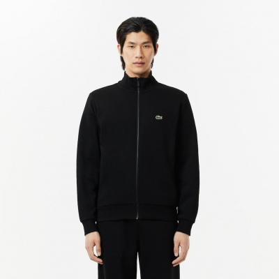 LACOSTE - SWEATSHIRT ZIPPÉ MOLLETON COL MONTANT - NOIR