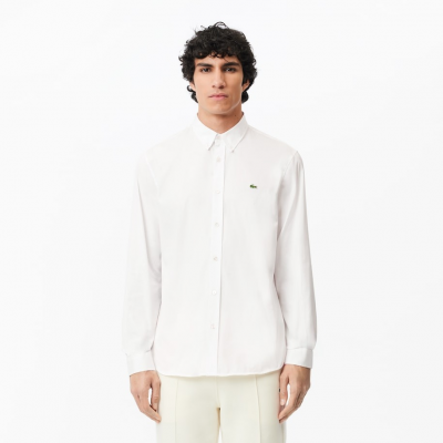 LACOSTE - CHEMISE REGULAR FIT COTON - BLANC