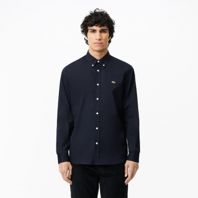 LACOSTE - CHEMISE REGULAR FIT COTON - MARINE