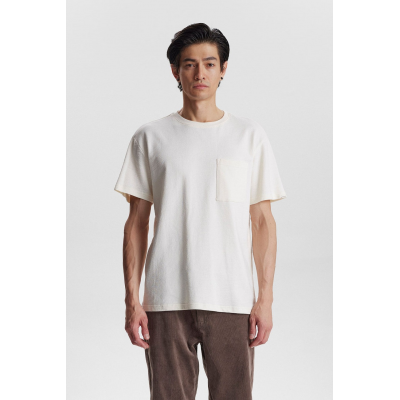 ANERKJENDT - AKKIKKI S/S STRUCTURE TEE - BEIGE