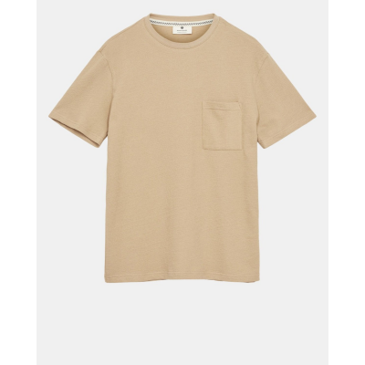 ANERKJENDT - AKKIKKI S/S STRUCTURE TEE - BEIGE