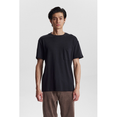 ANERKJENDT - AKKIKKI S/S STRUCTURE TEE - NOIR