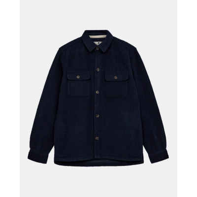 ANERKJENDT - AKOSCAR JACQUARD OVERSHIRT - MARINE