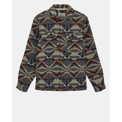 ANERKJENDT - AKOSCAR PATTERN OVERSHIRT - NOIR