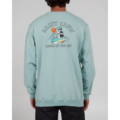 CATCH OF THE DAY CREW FLEECE - BLEU