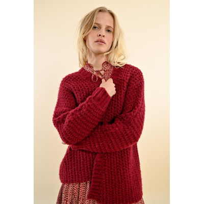 MOLLY BRACKEN - LADIES KNITTED CARDIGAN - ROUGE