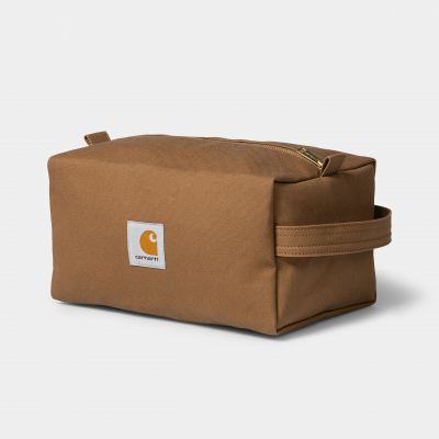 CARHARTT WIP - CANVAS WASHBAG - MARRON