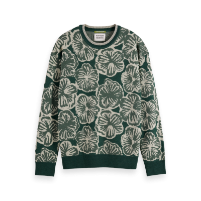 SCOTCH AND SODA - JACQUARD REGULAR FIT SWEATER - VERT