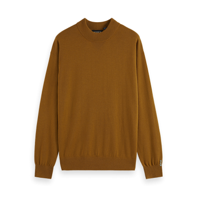 SCOTCH AND SODA - ESSENTIAL DROPPED SHOULDER MOCK NECK SWEATER