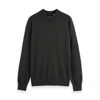 SCOTCH AND SODA - ESSENTIAL DROPPED SHOULDER MOCK NECK SWEATER