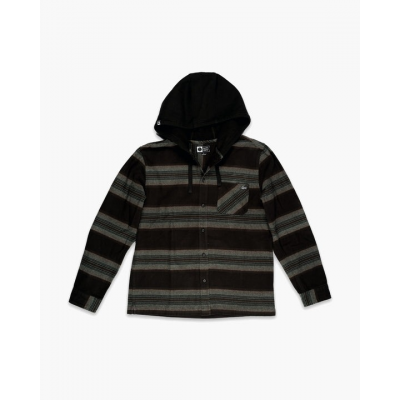 OUTBACK HOODED FLANNEL - MARINE