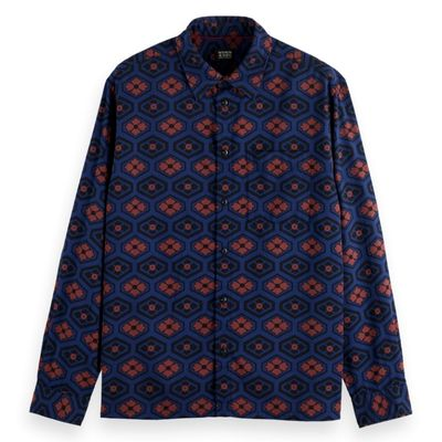 SCOTCH AND SODA - PRINTED SEERSUCKER SHIRT - AUTRE