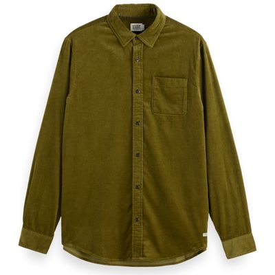 SCOTCH AND SODA - SOLID CORDUROY SHIRT - VERT