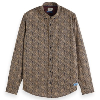 SCOTCH AND SODA - DITSY AOP SHIRT - BEIGE