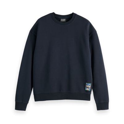 SCOTCH AND SODA - FRONT BACK ARTWORK SWEATSHIRT - BLEU