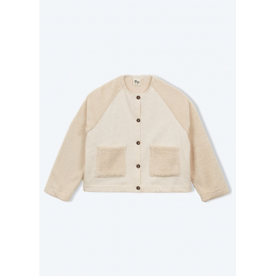 ARSENE ET LES PIPELETTES - CARDIGAN FEMME SHERPA - BEIGE