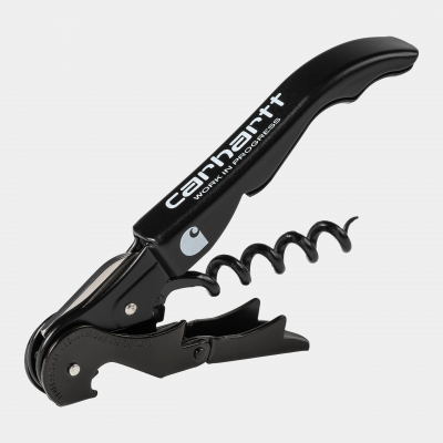 CARHARTT WIP - SCRIPT PULLTAPS CORKSCREW - NOIR